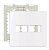 Conjunto Placa 4x4" 2 Postos Horizontais + Suporte Branco Linha Sleek MARGIRIUS. Cod. 16021 - Imagem 1