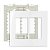 Conjunto Placa 4x4" 6 Postos Horizontais + Suporte Branco Linha Sleek MARGIRIUS. Cod. 16018 - Imagem 1
