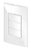 Conjunto 3 Interruptores Simples 10A 250V 4x2" Branco Linha Sleek MARGIRIUS. Cod. 16010 - Imagem 2