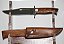 Faca Bowie Tradicional Aço 440C, Cabo de madeira e  aço inox . PETEAN. Cod. 9KSPVE7BS - Imagem 2