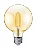 Lâmpada Filamento Led Globo G95 4W Âmbar 2200K Bivolt, GALAXY LED. Cod 5038 - Imagem 1