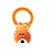 Brinquedo de Pelúcia Sonoro c/ Mordedor Esquilo Laranja. SAVANA. Cod DOG172LA - Imagem 1