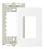 Conjunto Placa 4x2" 3 Posto Horizontal + Suporte Branco Linha sleek. MARGIRIUS. Cod. 16023 - Imagem 1
