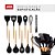 Kit 12 Pecas Utensilios De Cozinha Completo Silicone Cabo Em Madeira Espatula Pegador Concha - Imagem 2