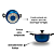 Jogo De Panelas Caçarola 16 à 24 Antiaderente (Azul e Preta) - Imagem 3