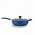 Frigideira Wok 30 Cm Com Antiaderente Teflon E Tampa de Vidro 5.9 Litros (Azul e Preto) - Imagem 1