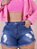Short Jeans Plus Size Barra Desfiada Rasgado - Imagem 1