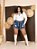 Short Jeans Plus Size Cinto Cintura Alta - Imagem 3