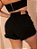 Short Jeans Plus Size Preto Liso - Imagem 3