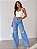 Calça Jeans Wide Leg Rasgo no Joelho - Imagem 3