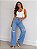 Calça Jeans Wide Leg Rasgo no Joelho - Imagem 2