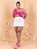 Saia Plus Size Branca Com Strass - Imagem 3