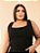 Cropped Jeans Preto Plus Size - Imagem 1