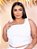 Cropped Jeans Branco Plus Size - Imagem 1