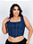 Cropped Regata Jeans Plus Size - Imagem 1