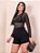 Short Jeans Preto Barra Desfiada - Imagem 3