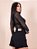 Short Jeans Preto Barra Desfiada - Imagem 4