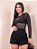 Short Jeans Preto Barra Desfiada - Imagem 5