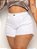 Short Jeans Branco Plus Size - Imagem 1