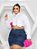 Saia Jeans Plus Size Lisa Barra Feita - Imagem 3