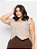 Cropped Colete Jeans Plus Size - Imagem 3