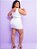 Conjunto Jeans Plus Size Branco Cinto - Imagem 3