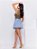 Saia Jeans Plissada Lavagem Clara - Imagem 4