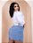 Saia Jeans Plus Size Lisa Com Cinto - Imagem 4