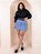 Saia Jeans Plus Size Lisa Com Cinto Preto - Imagem 2