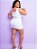 Saia Jeans Branca Plus Size Com Cinto - Imagem 3
