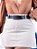 Saia Jeans Plus Size Bege Com Cinto - Imagem 1