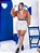 Saia Jeans Plus Size Bege Com Cinto - Imagem 2
