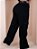 Calça Jeans Cargo Plus Size Preta Com Cinto - Imagem 6