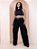 Calça Jeans Cargo Plus Size Preta Com Cinto - Imagem 3