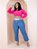 Calça Mom Jeans Plus Size Com Cinto - Imagem 3