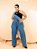 Macacão Jeans Wide Leg Plus Size - Imagem 1