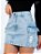 Saia Jeans Cargo Bolsos Laterais - Imagem 1