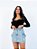 Saia Jeans Cargo Bolsos Laterais - Imagem 3