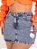 Saia Jeans Plus Size Barra Feita - Imagem 1