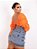 Saia Jeans Plus Size Barra Feita - Imagem 4