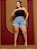 Short Jeans Plus Size Lavagem Clara - Imagem 2
