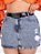 Saia Jeans Plus Size Barra Feita Com Cinto - Imagem 1