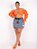 Saia Jeans Plus Size Barra Feita Com Cinto - Imagem 2