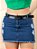 Saia Jeans Plus Size Com Cinto Preto - Imagem 1