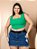 Saia Jeans Plus Size Com Cinto Preto - Imagem 3