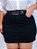 Saia Jeans Plus Size Preta Com Cinto - Imagem 1