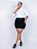 Saia Jeans Plus Size Preta Com Cinto - Imagem 3
