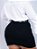 Saia Jeans Plus Size Preta Com Cinto - Imagem 5