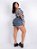 Short Jeans Plus Size Barra Com Cinto - Imagem 3