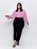 Saia Jeans Midi Plus Size Preta Com Fenda Cintura Alta Moda - Imagem 4